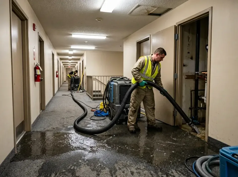 multi-unit-apartment-hallway-f-005 — frequently asked questions, Emergency Burst Pipe Water Extraction & Removal in San Mate…